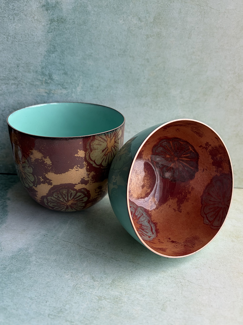 Featured enamel artwork